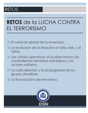 dsn's tweet photo. "#IASN2017 Informe Anual Seguridad Nacional - Lucha contra el #terrorismo" https://t.co/pxZVgQFpUn https://t.co/KwmUNDxxnS