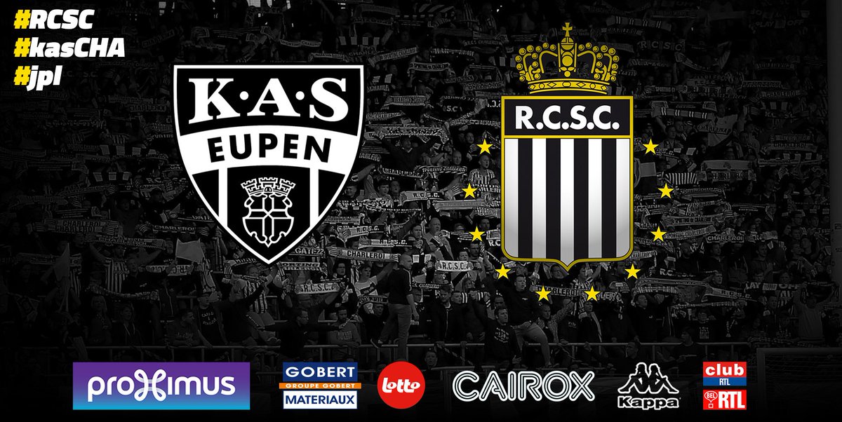 SportCharleroi's tweet photo. MATCHDAY ! Notre équipe se déplace à @kas_eupen pour le deuxième match de la saison !
Un pronostic ? Tous derrière nos Zèbres !
#KasCha #JPL #RCSC https://t.co/XVIb57iYXi