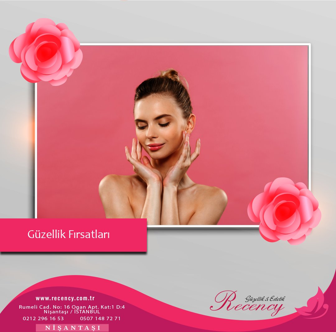 RecencyEstetik's tweet image. Keyif Dolu Mutlu Haftalar😍🌺 Sizlerde en uygun cilt bakımları ve vücut terapileri ile haftaya yenilenmiş başlayın .. Güzellik hiç eksik olmasın hayatınızdan diye size özel güzellik fırsatları #recency ‘de sizleri bekliyor💕
#recencynisantasi #recencysisli #recencyturkey
