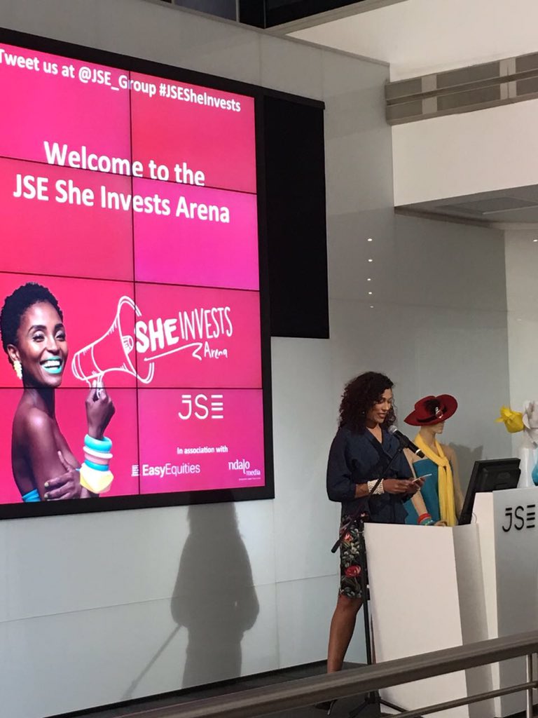 We're at <a href="/JSE_Group/">JSE</a> today for the #JSESheInvests Arena! Looking forward to insightful advice on exchange investments for financial growth from <a href="/ZeonaAJacobs/">Zeona A Jacobs</a> and other prominent speakers including our own <a href="/KhanyiDhlomo/">Khanyi Dhlomo</a> and <a href="/sheena_adams/">Sheena Adams</a>