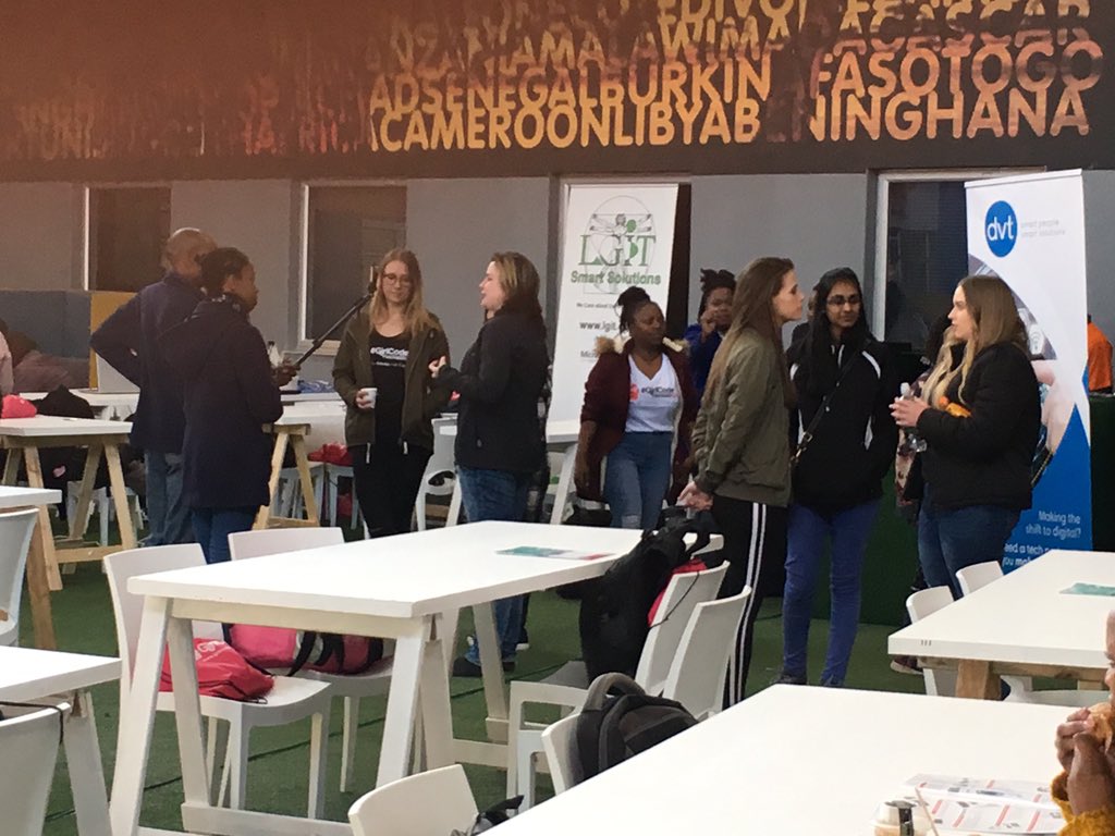 shashihansjee's tweet photo. Super proud to have so many @Entelect volunteers at the @GirlCode_za #GirlCodeHack! https://t.co/eL6sD2PzNy