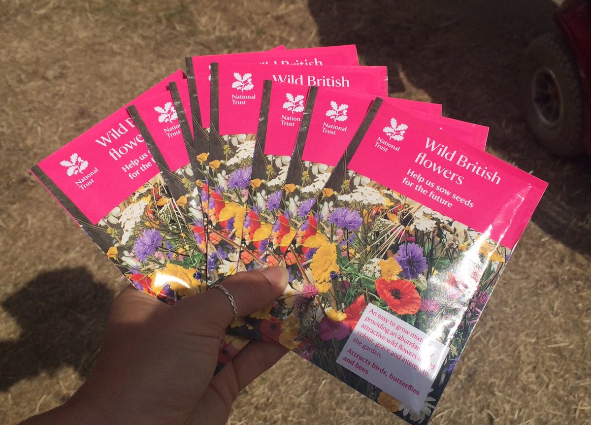 VolunteeringNT's tweet photo. The #Volunteer team helping the #wildlife mission; packs of seeds &amp; pledges to nature. How many #flowermeadows can we get growing from #CountryFileLive this year? https://t.co/zcvg4rGkHo