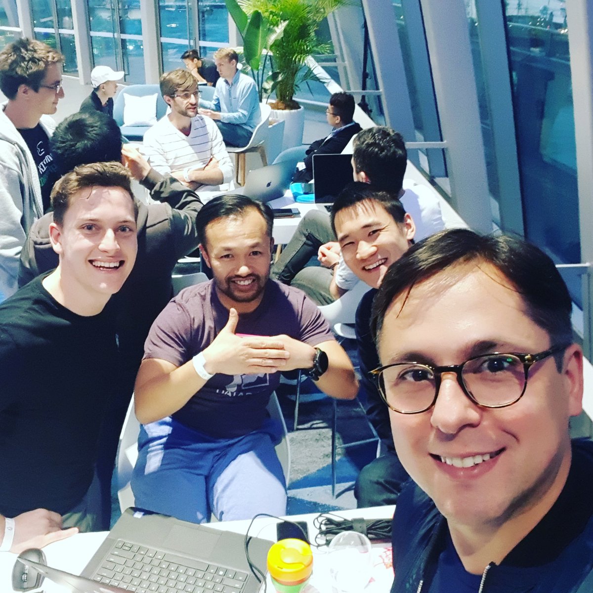 BlockVerify's tweet image. Discussing secret plans with a great Team! #Pavlo #mentoring #eoshackathon @sidoesnyc #eosio #blockone