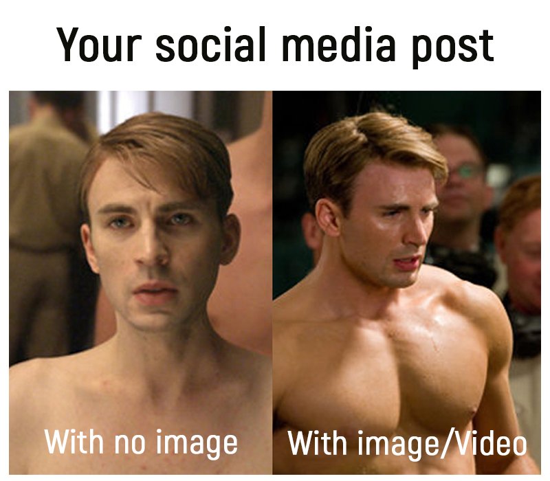 SinglePostApp's tweet image. Posts with images or videos could get you 18% more engagement.
#socialmediamarketing #SinglePost