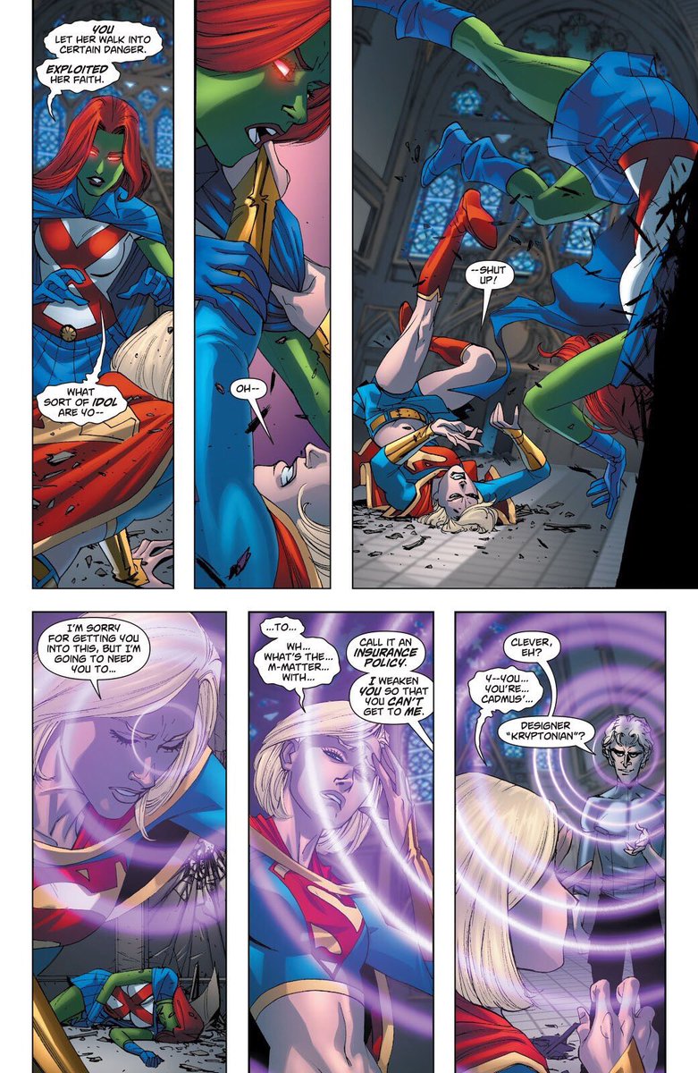 Miss Martian pretends to be mind controlled and gives Supergirl a plan to how to defeat Dubillex! Shows you just how skillful she is with her psychic powers!