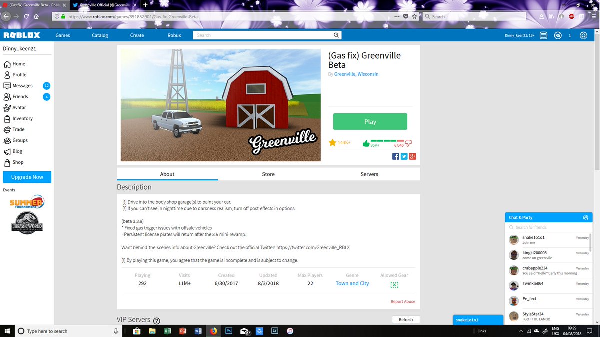 Greenville Beta Roblox How To Get Gas - greenville twitter wi roblox