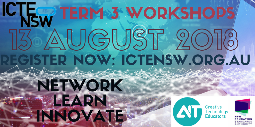 ICTENSW's tweet photo. Term 3 Workshops. Register Now: https://t.co/LRlEtV48Su #unity #Python #aussieED @CoderAcademy_au @shortcomp @hogesonline @MissELordie @AITcreative #teacherPD #edchat #k12 #efschat
#aussieED #designthinking #edutweetoz #ozed #ozedchat #learning #womenintech #empowerteachers https://t.co/aCTNbqLquD