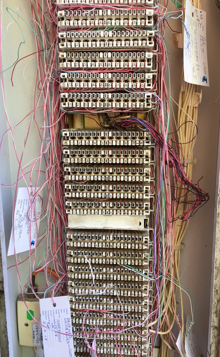 My NBN connection. 100Mbps trying to get through 1995 copper. It gets tired a lot, and has to lay down and rest.