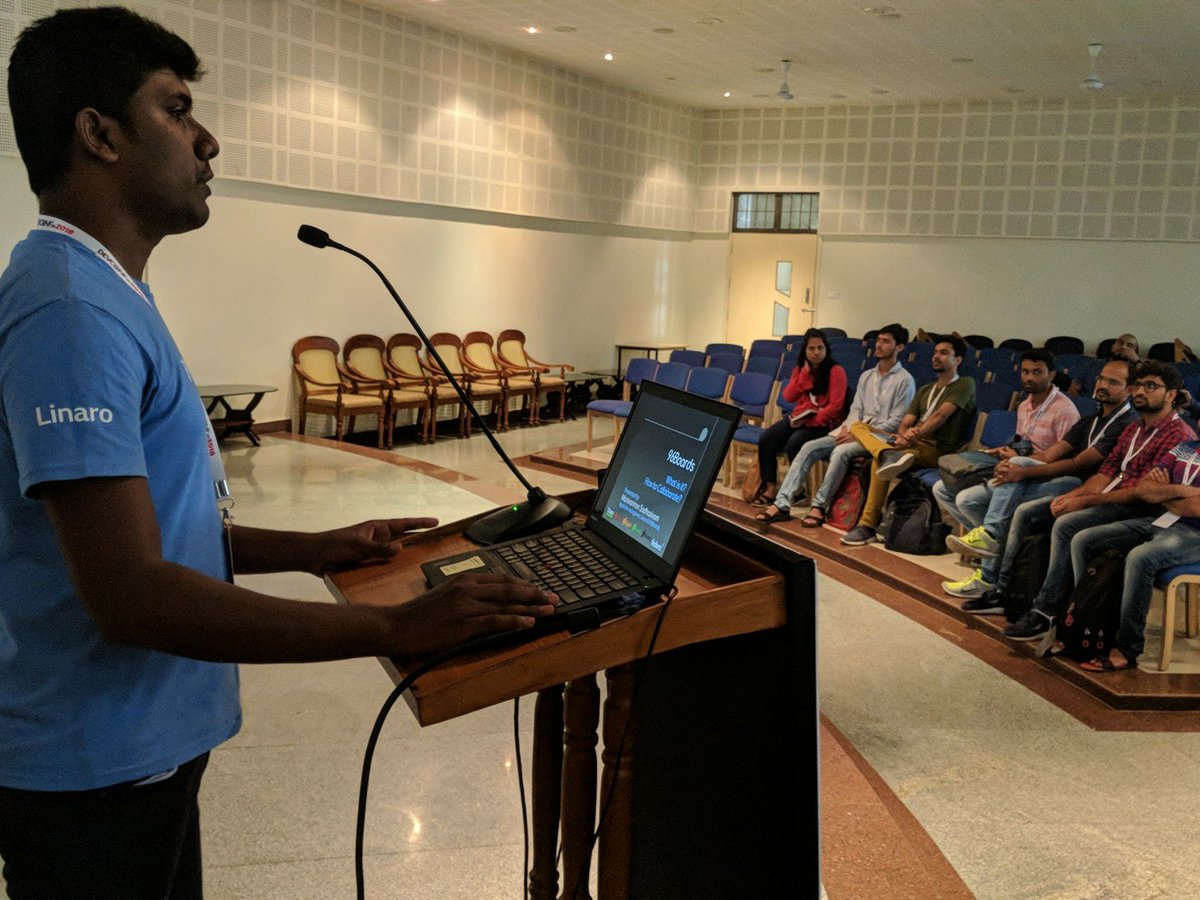 siddhesh_p's tweet image. And now @mani_sadhasivam talks about the @96Boards project #devconf_in .