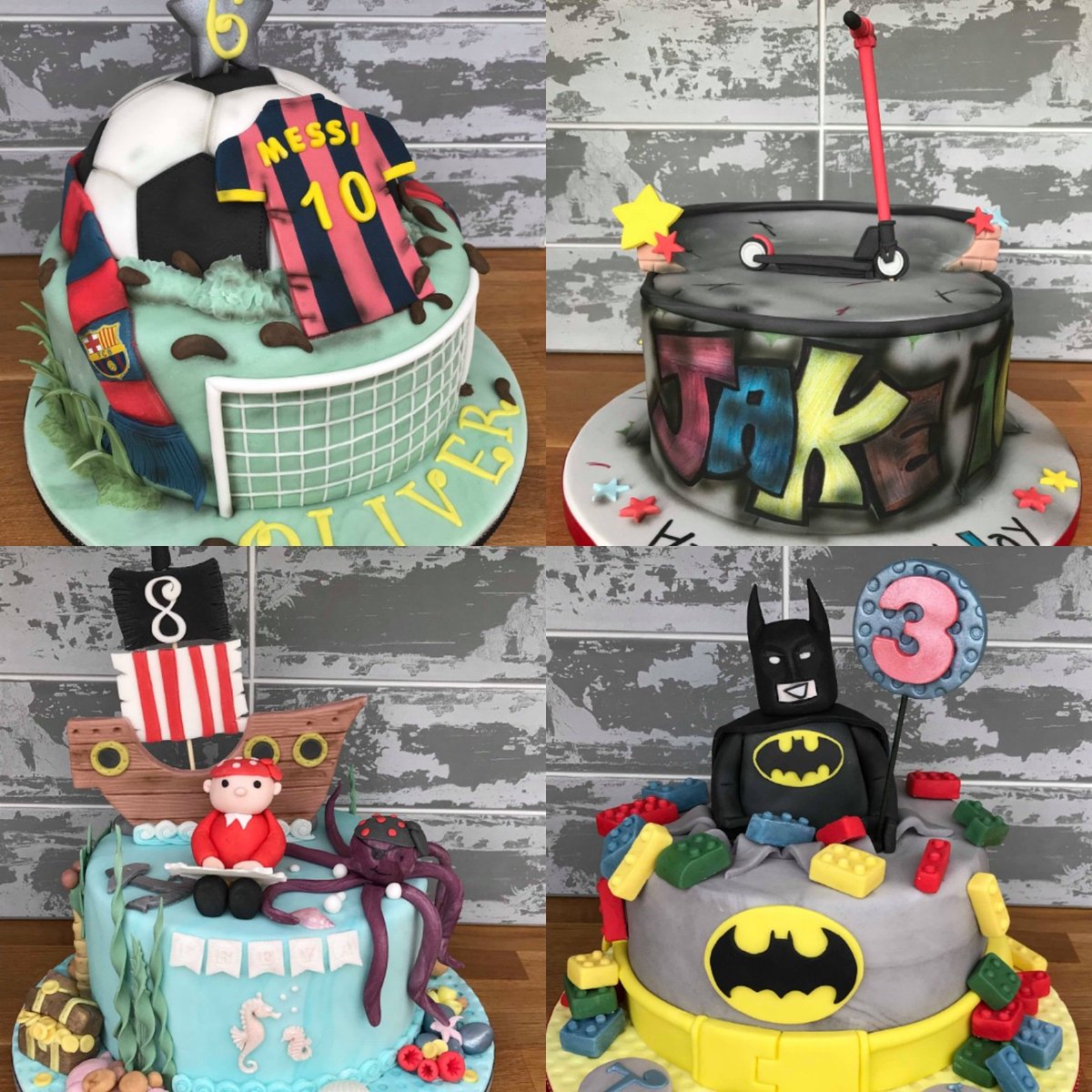 Jennifer Anthony Cakes And Sugarcraft On Twitter Had Quite A Few Children S Birthday Cakes This Week And We Love Them All Leomessi Reallegobatman Lego Fcbarcelona Barcelonacake Legobatmancake Legobatman Piratecake Scootercake Https T - jennifer anthony cakes and sugarcraft on twitter roblox