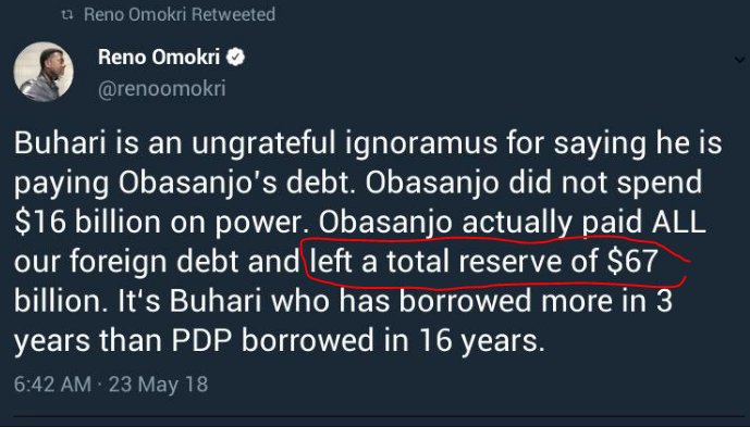 dmightyangel's tweet photo. @subomiplumptre Too much #VerifiableFacts on this thread.....
Let me just remind you also that our total reserve that was DEPLETED by Hero from $67B down to ~$30B is now up to $50Billion within 3 years of this admin.....Even Reno Omokri...Sorry, Wendel Simlin can testify....HERO chop am.🤣🤣🤣🤣 https://t.co/JRxXfi5LGG