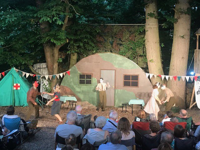 DarshamOldHall's tweet photo. "Much Ado About Nothing" is simply fantastic.  Jo and the rest of the team @redrosechain get better and better each year.   A must see amidst the woods @JimmysFarmHQ  #muchado #theatreintheforest https://t.co/VZ5lzIJGwF
