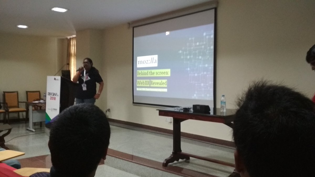 me_jsr's tweet image. #webxr #aframe with bhuvana at #devconf_in