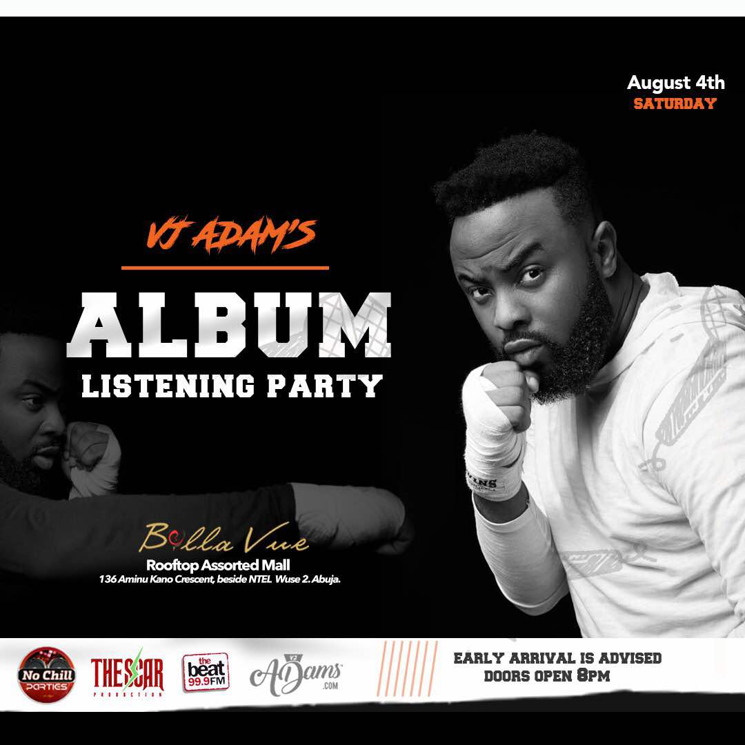 iamvjadams's tweet photo. Abuja Tonight.. You gon love me for my zeal,Confidence and Ambition.. #PERCEPTIONALBUM LISTENING https://t.co/MRjwoVYsbH