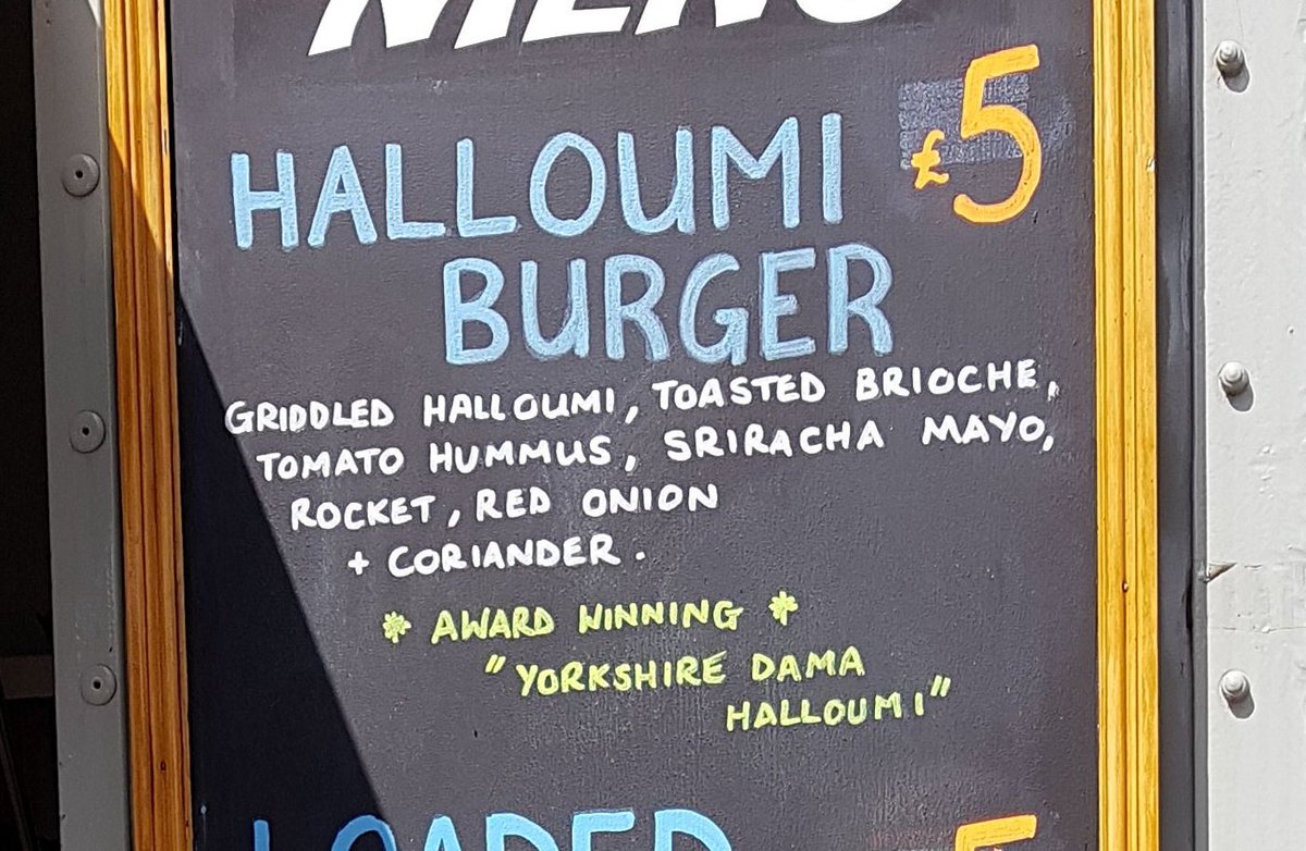 CrackersStFood's tweet photo. Our signature @YorkshireCheese Halloumi Burger will be available again at @YumFoodFest next weekend, so come grab em while they're available! 
#Halloumi #squeakycheese #Yorkshire #streetfood https://t.co/52T546g4Y0