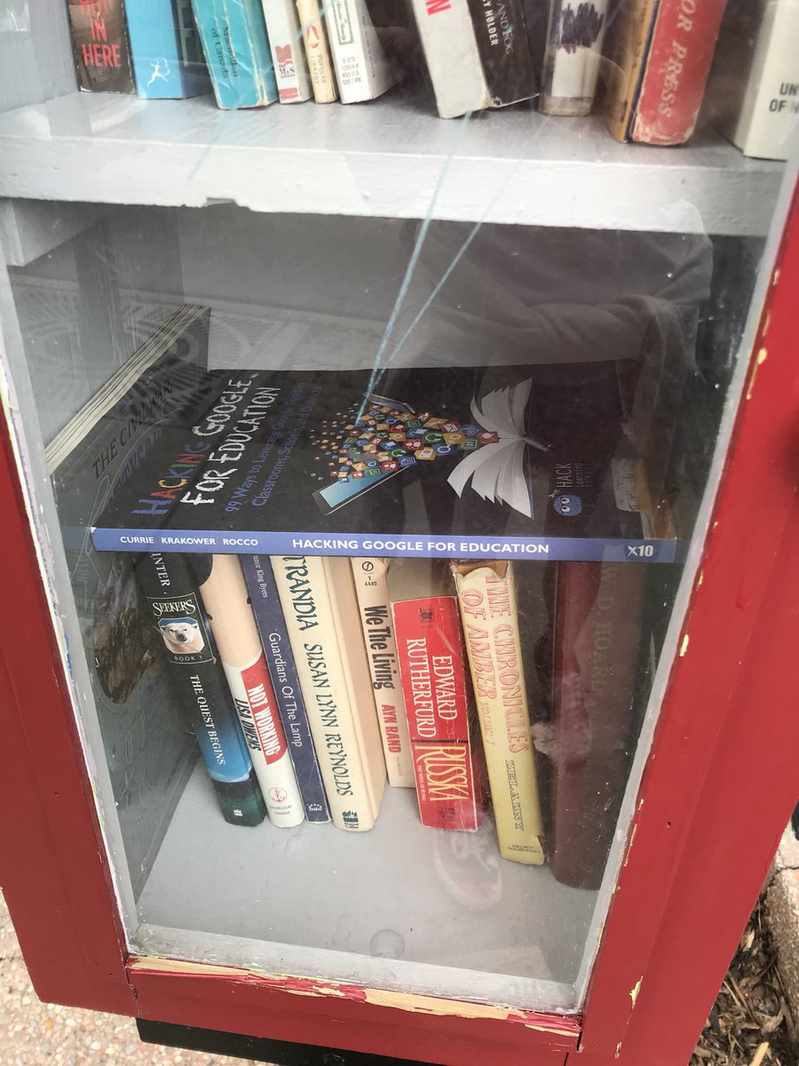 rocket_116's tweet photo. I put this little gem into the #freelittlelibrary in Garrison Woods in Calgary. Hoping other educators will pick it up! @hackmylearning #hackinggoogleforeducation https://t.co/mbpIaNSGEr
