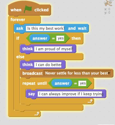 ariellehg's tweet photo. Thanks, @kscott3333 for creating and sharing some motivational and growth mindset poster ideas using @scratch coding blocks. I know we can create more.  https://t.co/FZR4xpq8h0 #scratch @ScratchEdTeam #growthmindset https://t.co/9mO8CgMRcI