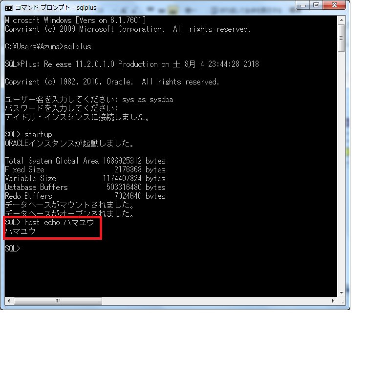 hamayu2313's tweet image. ～IT/oracle～

覚書きです

sqlplusでosコマンドを使う方法
host  ○○←OSコマンド

※画像ではecho（文字出力）を使用しています
sqlplus使ってる時にcls（画面リセット）とかよく使いたくなるのですよねぇ...
これを知らなかった時期は毎回、sqlplus落としてましたｗ

#sqlplus