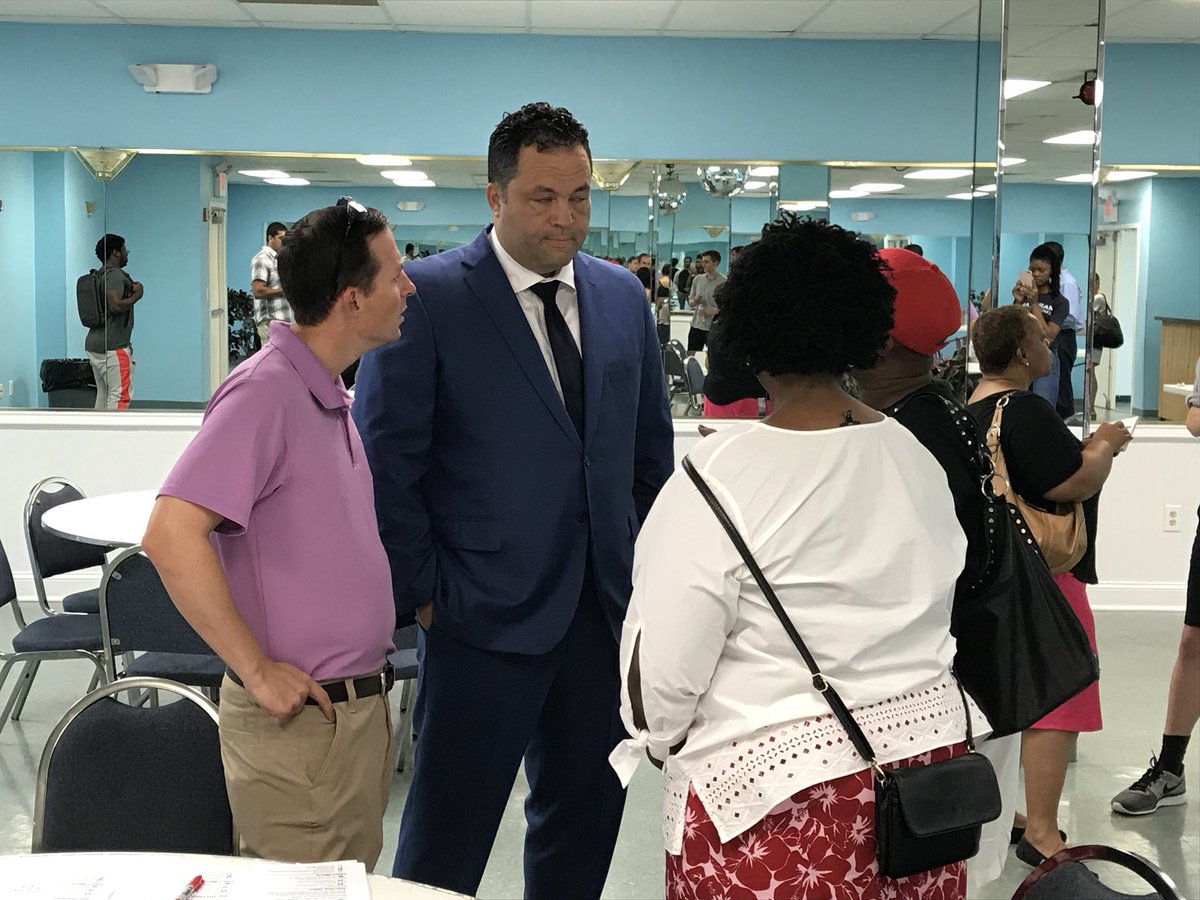 Today I’m in Baltimore with <a href="/JohnSarbanes/">John Sarbanes</a>, <a href="/MayorPugh50/">Mayor Catherine Pugh</a>, members of the General Assembly, and volunteers from across the city to canvass door to door discussing plans to grow our economy by investing in workers and small businesses.