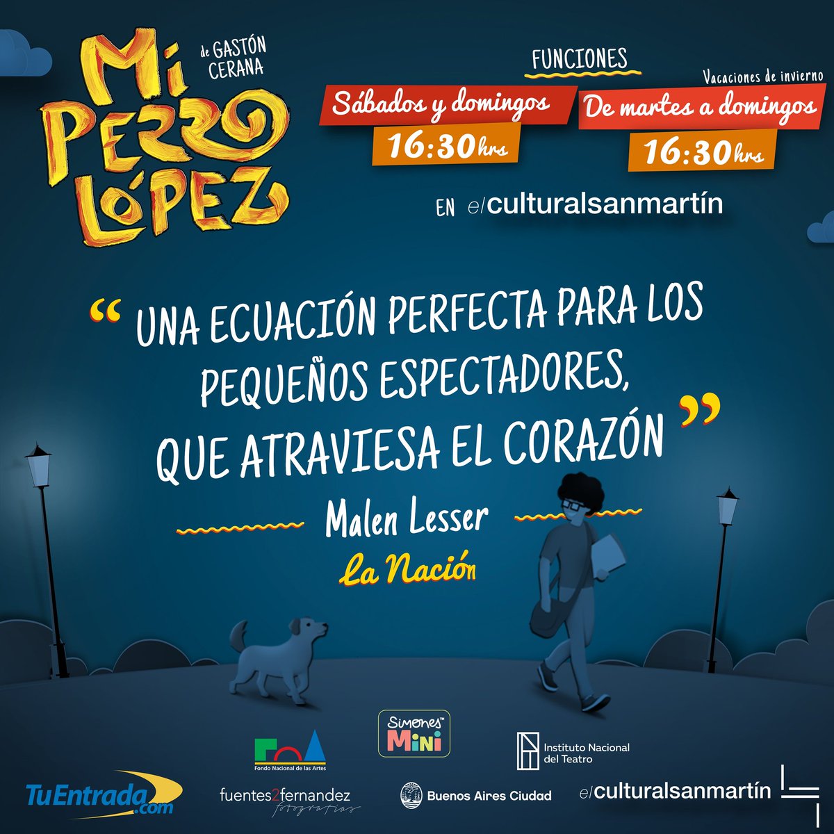 Gracias @lanacioncon!!

Te esperamos los sábados y domingos a las 16.30 en <a href="/culturalsanmar/">Centro Cultural San Martín</a>
Entradas a la venta en <a href="/tuentrada/">TuEntrada.com</a> 

#somostodosperros