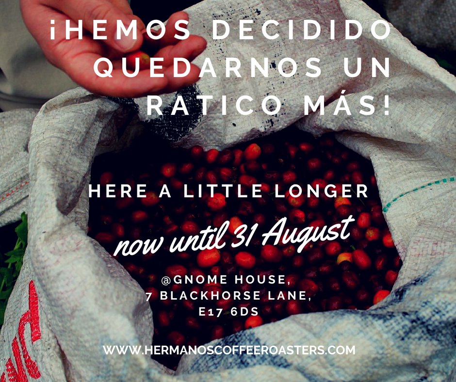 The Colombian coffee brothers are here a little longer!! <a href="/GnomeHouseCIC/">GnomeHouse</a> Extended our stay until 31 August!🥳<a href="/comwforest/">Waltham Forest</a> <a href="/WalthamstowLife/">Walthamstow Life</a> @WFculture19 <a href="/walthamstowfood/">walthamstow foodies</a> #coffeetime #colombiancoffee #CoffeeLover