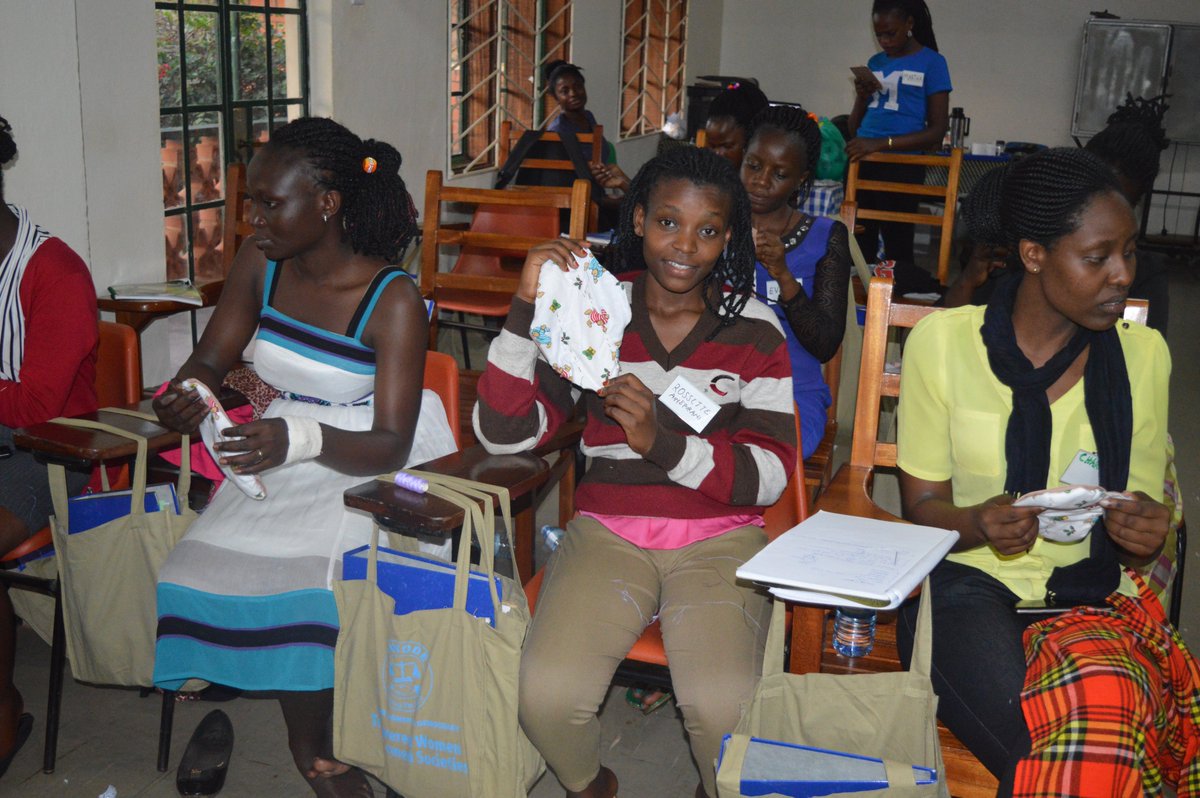 FOWODE_UGANDA's tweet photo. "Now that i have learned how to make re-usable sanitary towels,I cant wait to teach girls in my community how to make them because many school going girls drop out of school due to inability to afford sanitary towels" Nabuuza Margret, Camp participant. #FOWODECamp #YoungLeaders https://t.co/KskjICdfyc