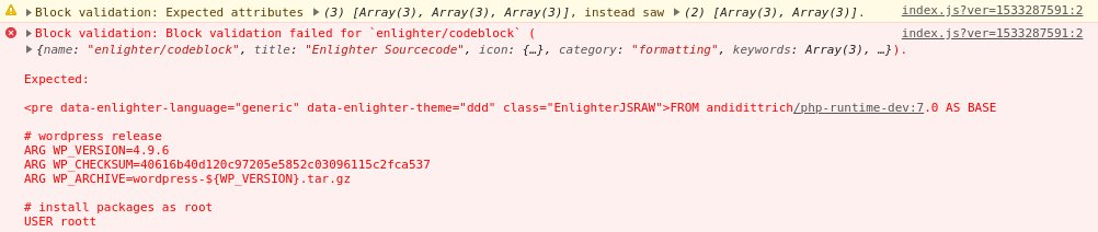 andidittrich's tweet image. Currently working on the official #EnlighterJS Plugin for #WordPress #GutenbergEditor.....extremely annoying experience... the Editor API lacks tons of features/options which are required for developers. a bunch of workarounds sucks!
github.com/EnlighterJS/Pl…
