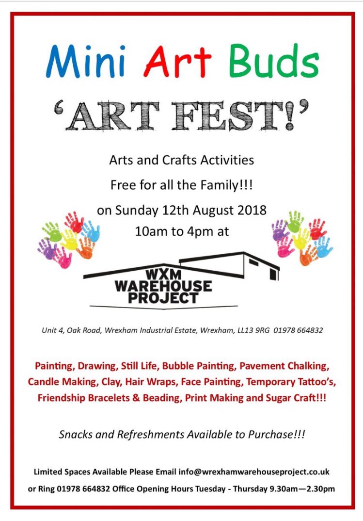 MiniArtBuds's tweet photo. 8 days to go! @MiniArtBuds #Art #Fest @TyPawb @wrexham #wrexham https://t.co/ODzEV1Vf8f