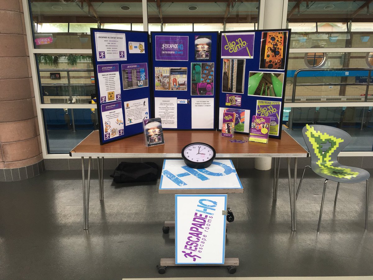 Our team are out on another roadshow adventure, this time <a href="/lvleisureplex/">Lagan Valley L/Plex</a> for the day. If you are visiting them today why not try our portable escape game? If you succeed you could win 25% off at Escapade HQ!