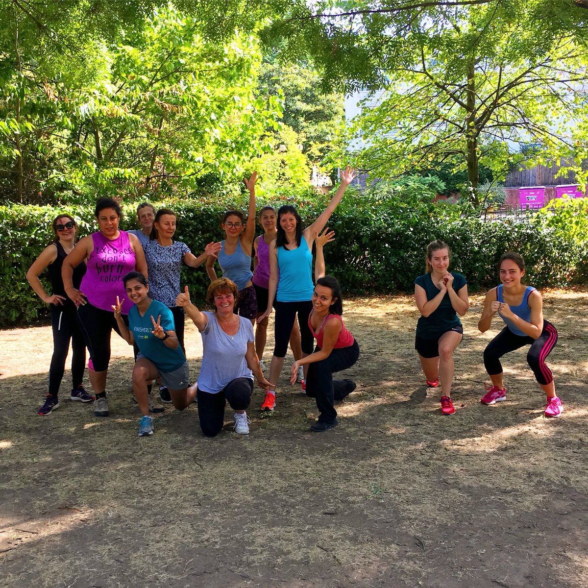Looking and feeling hot in <a href="/OurParksUK/">Our Parks</a> classes in #Limehouse this morning! ☀️☀️☀️ #turnuptoneup #madetomove #towerhamletsnow #naturesgym