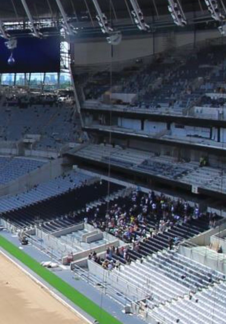 MPH1982's tweet photo. First crowd in the new White Hart Lane.... #YourGroundsTooBigForYou #NotASingleBrick https://t.co/er6zXcEDd1