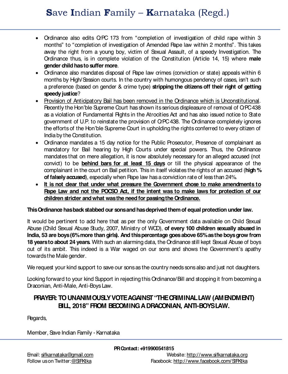 If the Government's intent was to protect children, then why was the amendment not done in #POCSO? Why do it in #GenderBiased #RapeLaw? 

Looks like PM Narendra Modi has caved in to the #BigBindiBrigade #Feminists

@narendramodi @AmitShah losing #MaleVoteBank 

#RapeBoysOrdinance