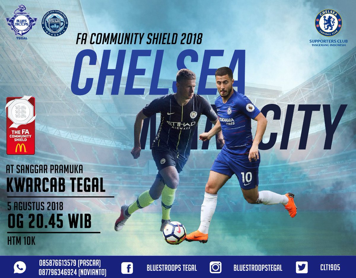 CLT1905's tweet photo. We are back
Nobar Comunnity Shield final Cup ft Manchester City Galawi
🏠lokasi di Sanggar Pramuka Kudaile Slawi
⚽ kickoff 21.00 WIB LIVE STREAMING
💰 HTM 10rb
🎉 Ada doorprize siap menanti ayo ramaikan blues 
@infotegal @TrueBlueIdn @ChelseaFC https://t.co/b6SszVcfrm