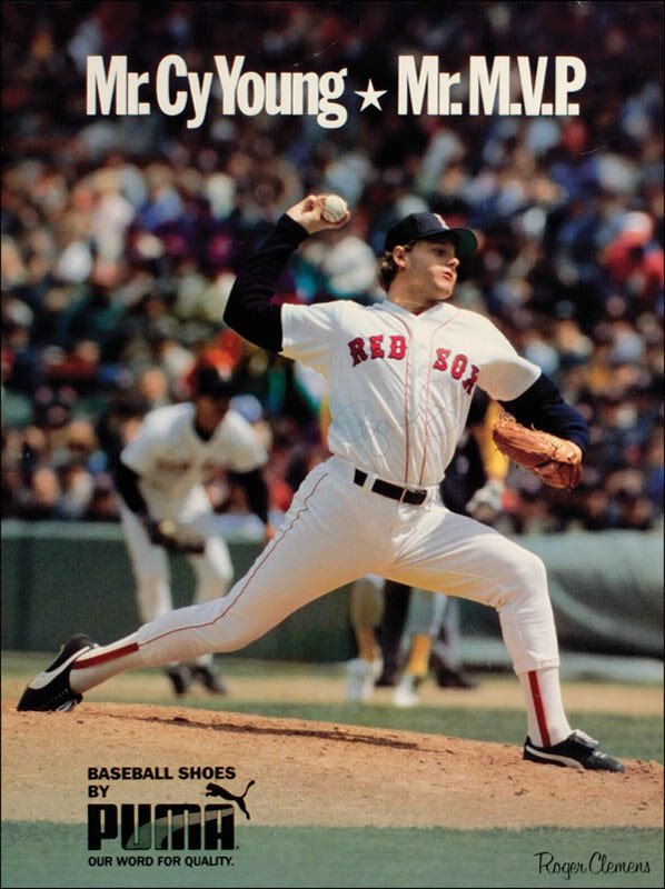Retro Puma poster for Roger Clemens Happy Birthday to the Rocket!   