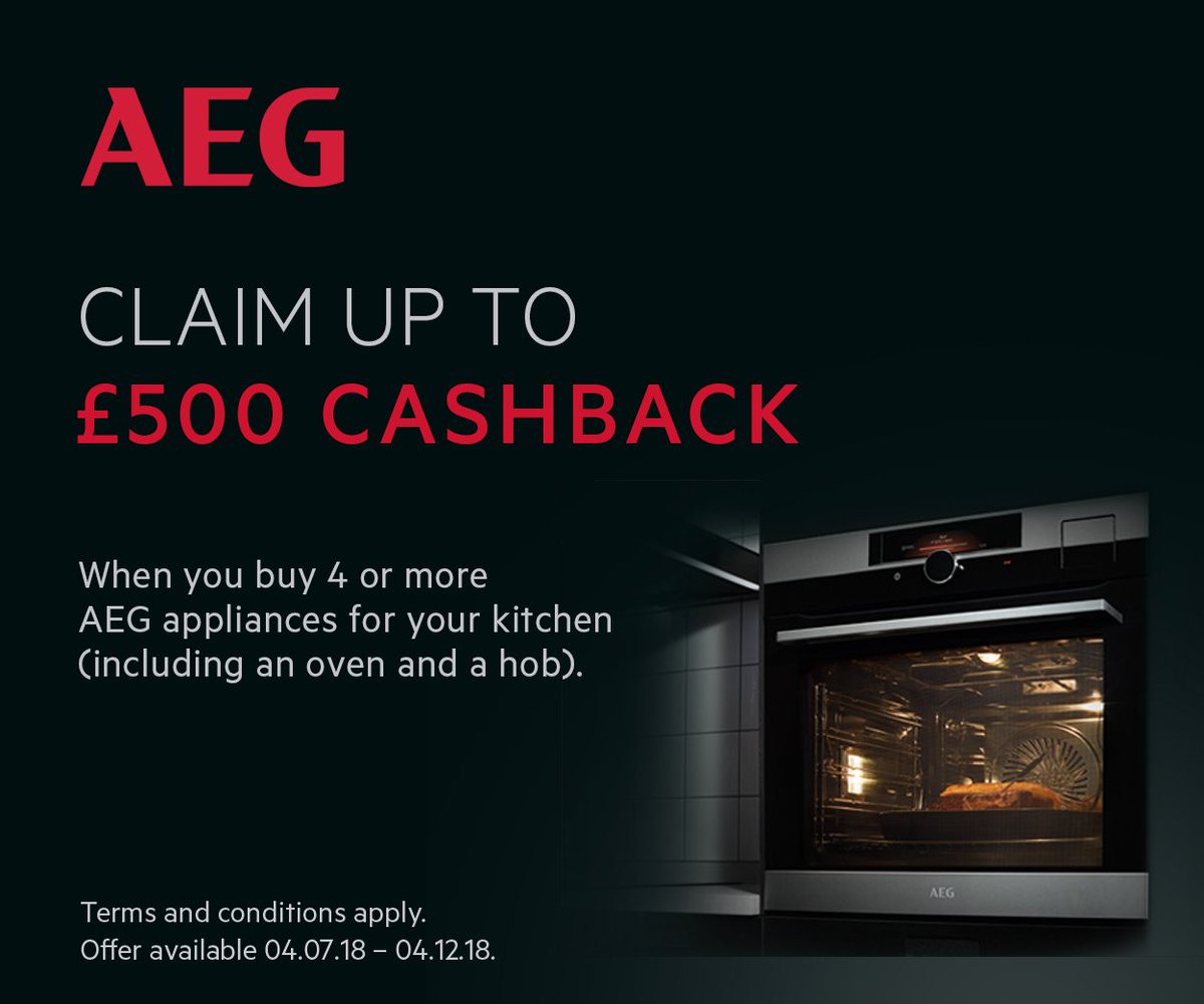 With the latest #AEG #cashback offer you could get up to £500 back when you buy qualifying #appliances 
#homeimprovement #Pendle #RibbleValley #kitchens 
homeimprovementstudio.co.uk