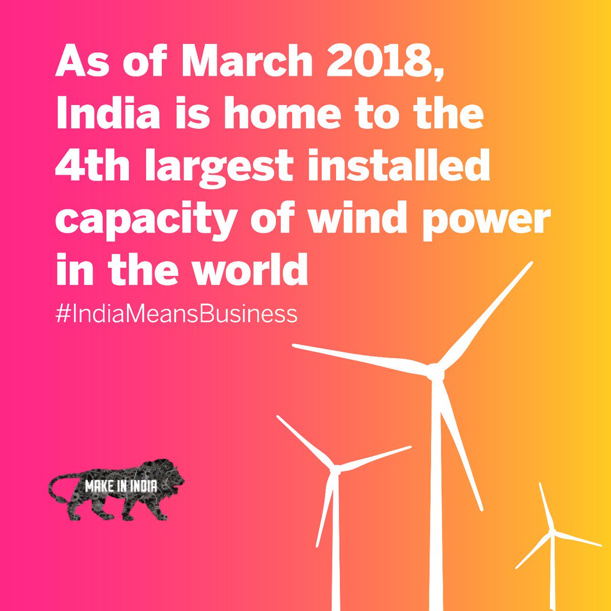 #NewIndia is committed to a future driven by renewable energy. With vast coastlines, the future for offshore wind energy facilities in India is a promising one indeed. #IndiaMeansBusiness #MakeInIndia <a href="/CimGOI/">Minister of Commerce and Industry</a> @DIPPGOI