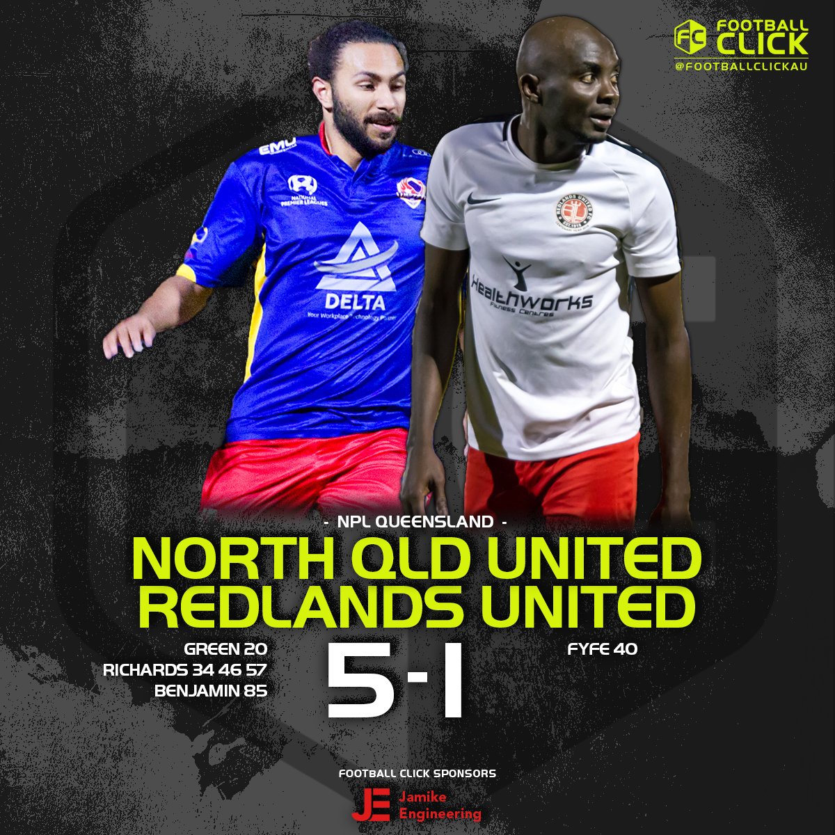 footballclickau's tweet photo. North Queensland United jump above Redlands who drop into the relegation zone. #NPLQLD https://t.co/VmU4PW2jhw