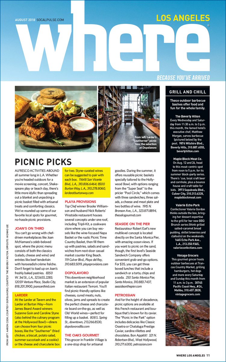 TavernLa's tweet photo. Picnic Picks from @SoCalPulse! Thank for the shout! #socalpulse #picnicpicks #picnictogo #tavern #brentwood #thelarder https://t.co/zsJj3o3Zy8 @SuzanneGoin @styneonwine https://t.co/aZL40LXxyH