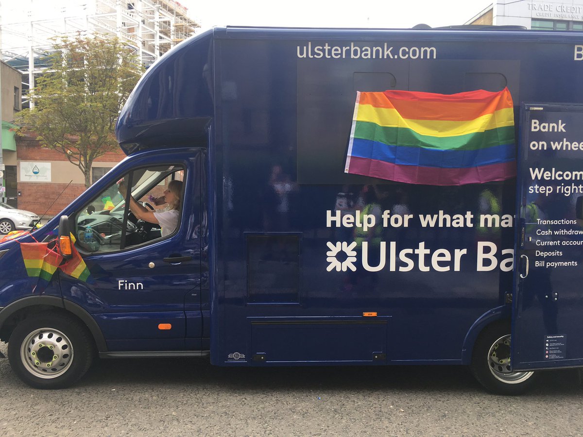 danmc2's tweet photo. Taking part in #BelfastPride with @UlsterBank and a giant inflatable Henry Hippo. Sure, why wouldn't I? #UBYourself https://t.co/m5CBXoDfl1