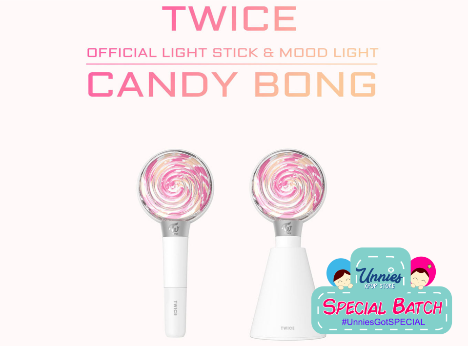 UnniesKStore's tweet photo. #Twice Official #Light #Stick/ #Candy #Bong Special Batch!

Now available for Pre-order! LIMITED SLOTS only!

Price: Php 2,250

Php 500 to order!

ETA: End of Sept
DOO &amp; DOP: Aug 9, 2018

Order form: https://t.co/wqJMDFEbNG 

#UnniesGotSpecial #Once #CandyBong #LightStick #LS https://t.co/FGe0ZD7BIK