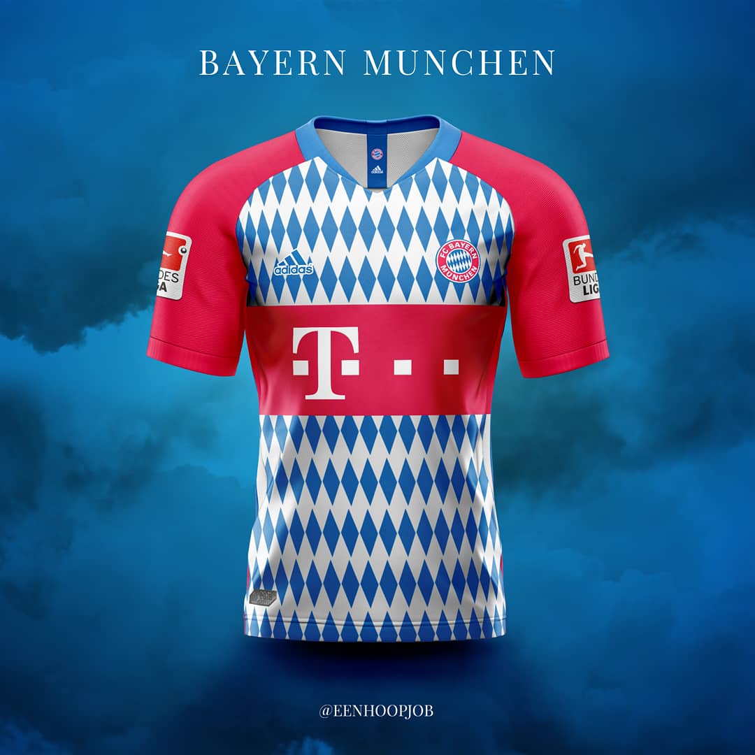 Job Eenhoopjob Football Kit Designs On Twitter Bayern Munchen Home Kit Concept Bayernmunich Miasanmia Soccer Design Shirt
