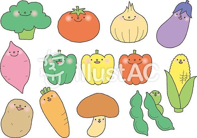 ちよちよ Pa Twitter イラストacに投稿した 野菜キャラ イラスト