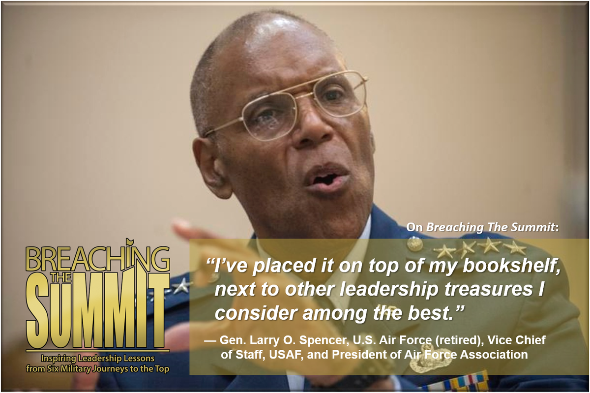BreachingSummit's tweet photo. Thank you for your endorsement of our new book, #BreachingTheSummit, General Spencer! #UnitedStatesAirForce #AirForce #AirForceAcademy @BreachingSummit Order your copy today at www.breachingthesummit. https://t.co/LltrkZuiXL
