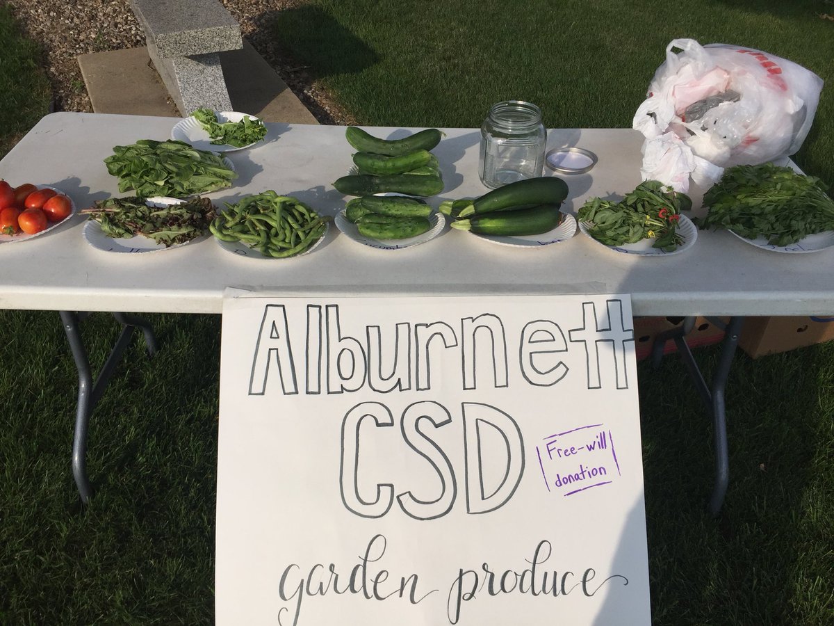Check us out across at the corner of Roosevelt and Alburnett Rd, next to the fire station! Fresh produce from the district’s garden beds. Free-will donation. We’ll be here until 10:00!