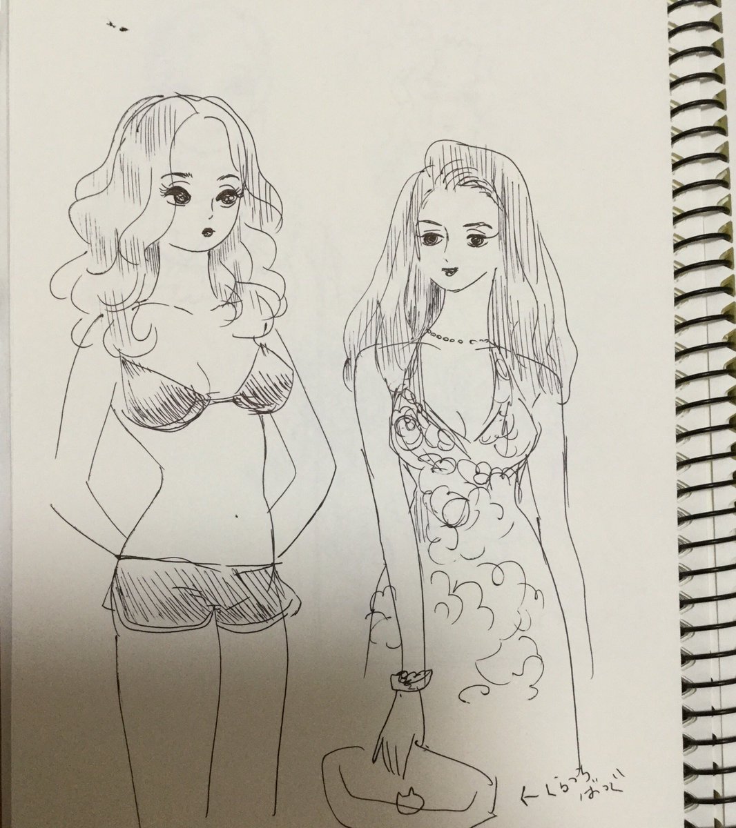 女性を描くなどした 