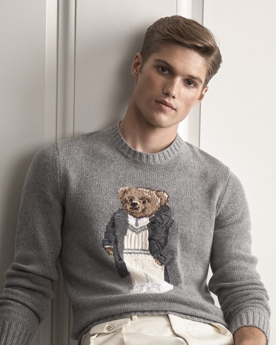 Ralph Lauren X An intricate interpretation of the iconic Polo Bear Sweater created using multiple knitting and embroidery techniques. Shop at https t wjXOqHDCwK. https t 3mBVY1qgMx X