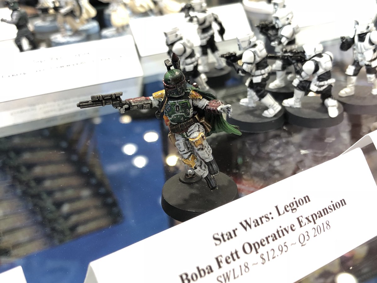 TheToshiStation's tweet photo. Han shooting first with the new releases for Star Wars: Legion in the @FFGames booth at #GenCon2018 and I couldn’t be more excited! https://t.co/lAzs6OsZic