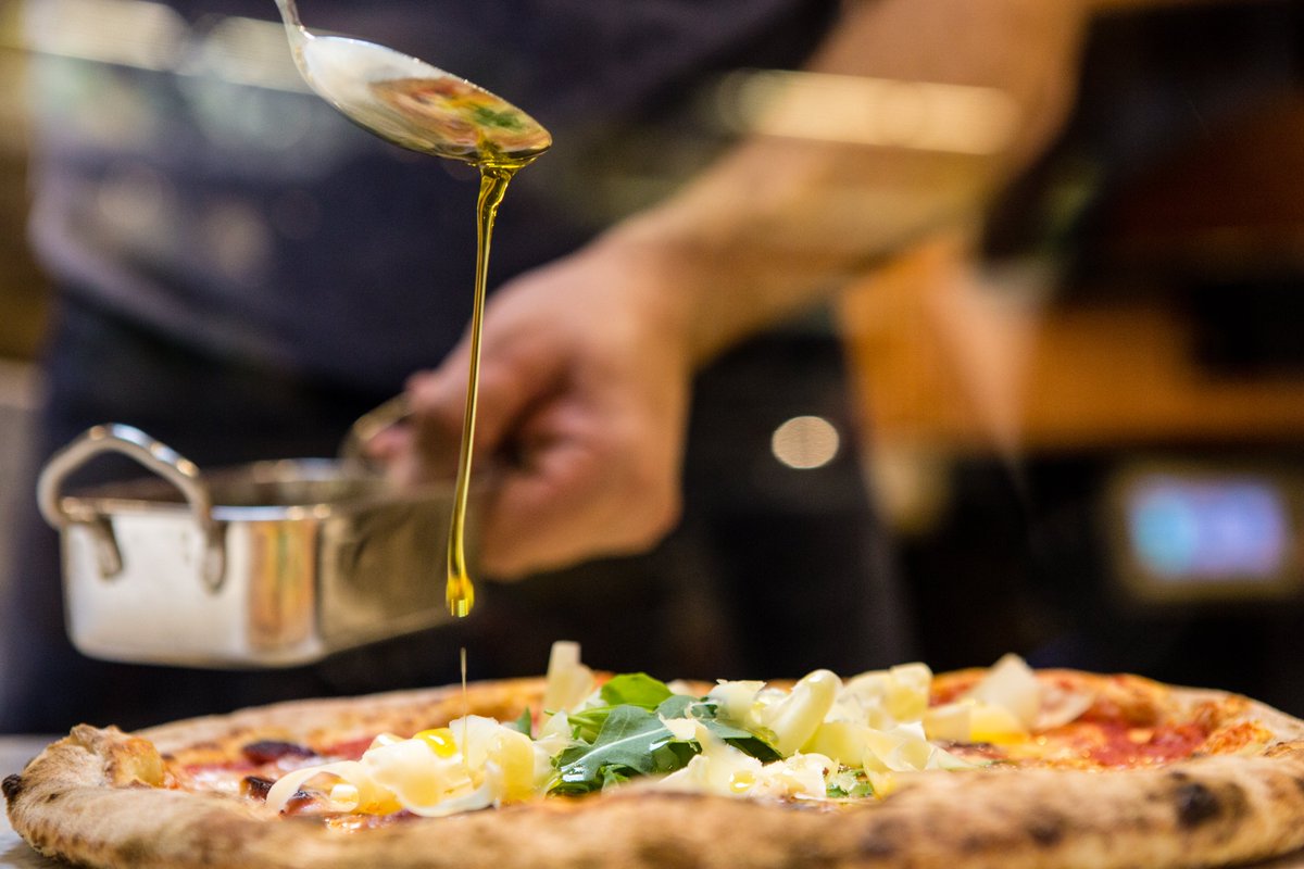 caramicopizza's tweet photo. Doughn't stop believin' ... hold on to that feelin'. You don't have to journey too far to get your hands on our pizza! #crosshaven #thecheesierthebetter https://t.co/LptaWHm0Nz