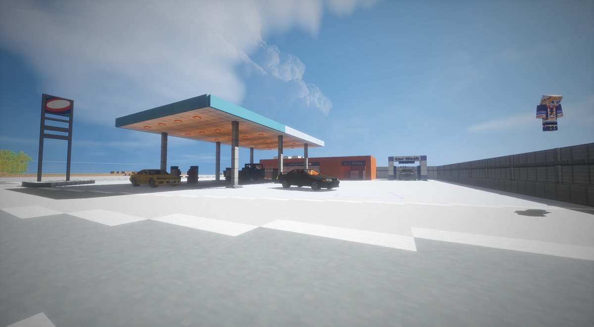 125 ガソリンスタンド マイクラ建築60分一本勝負 Togetter