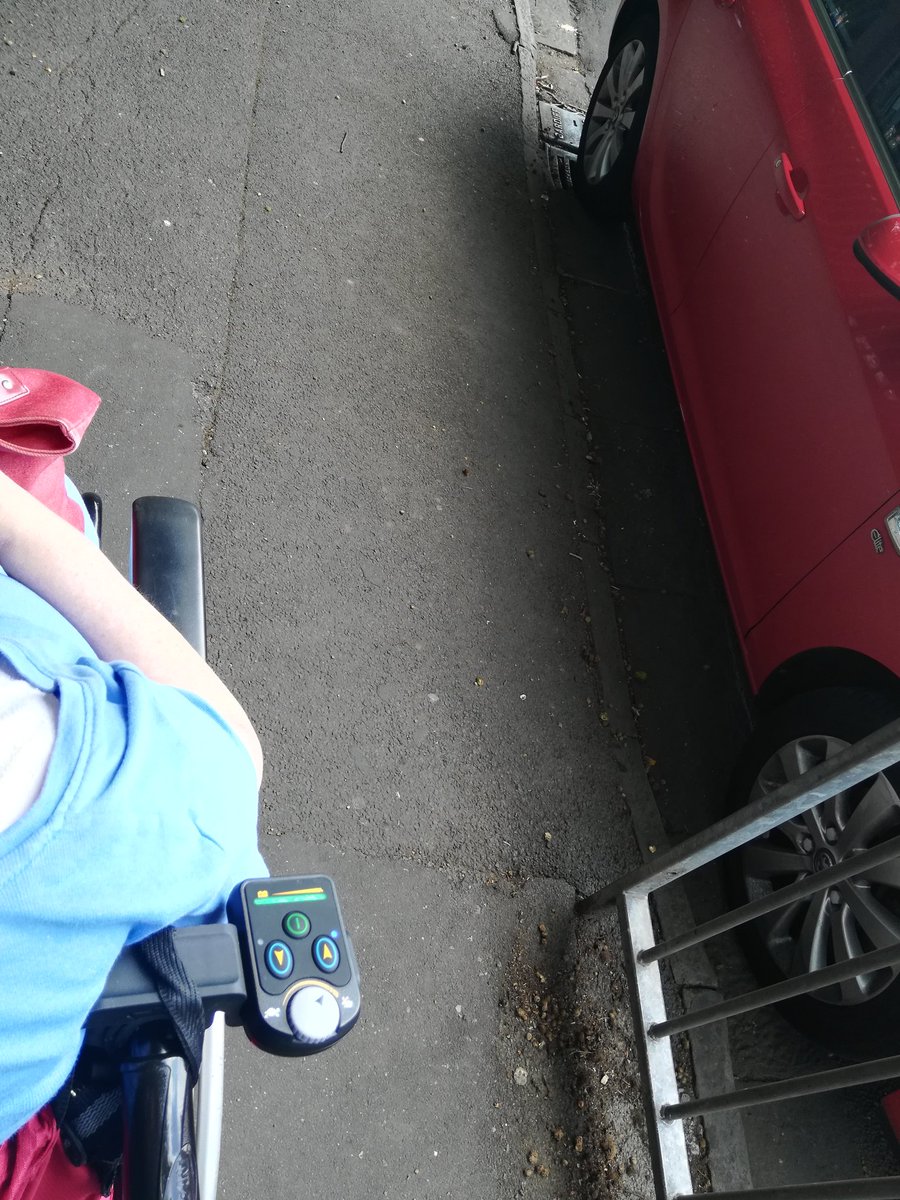 Decadent_Dyson's tweet image. Here I am, trying to get the wheelchair across the road and suddenly, this #idiotparking #accessibilityissues #disabledproblems #cardiff